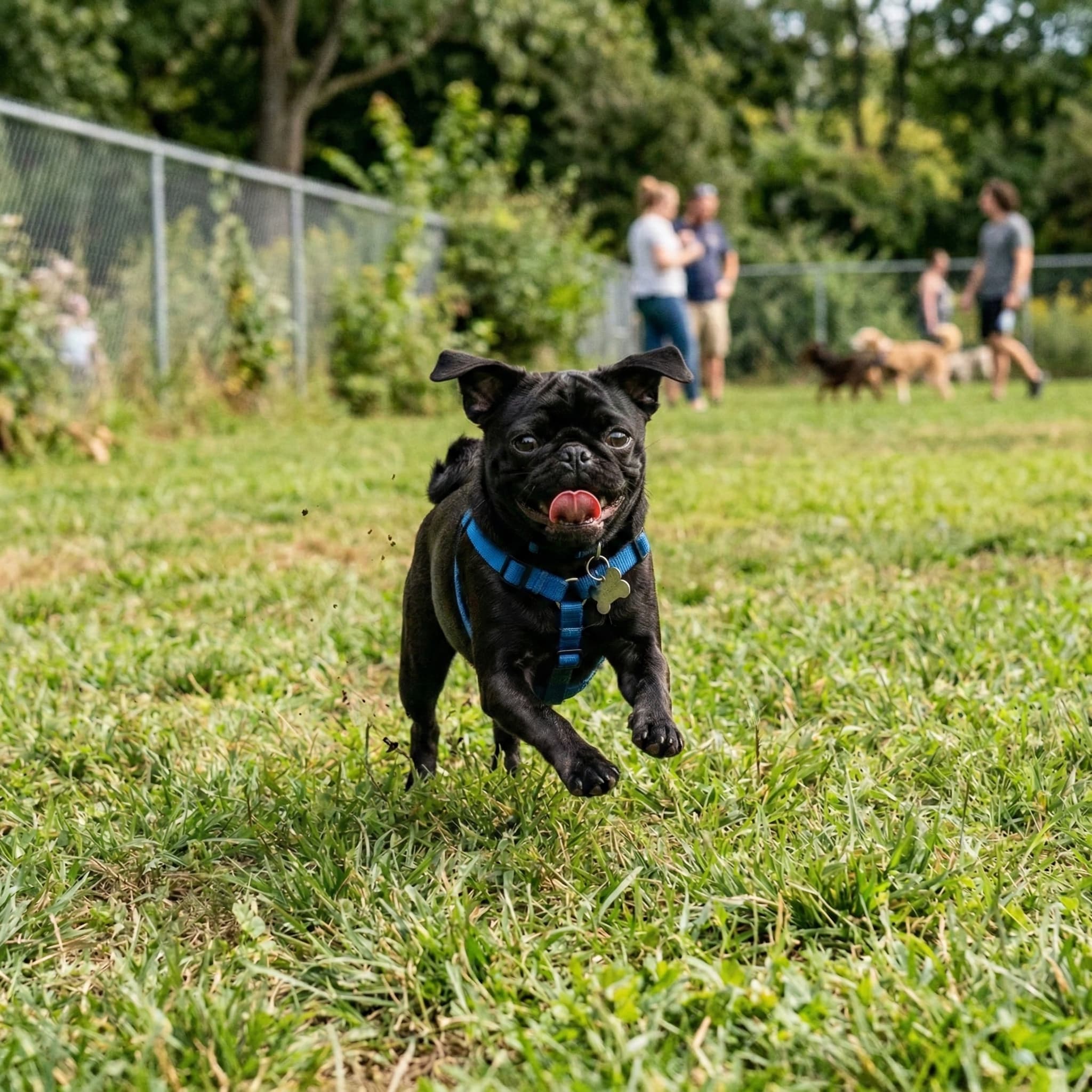 Felix playing in the yard